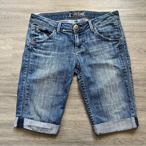 Hudson Jeans Women's Faded Blue Y2K Euro Bermuda Shorts